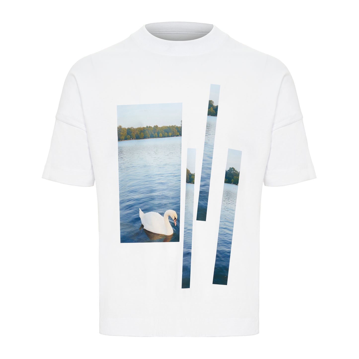 Short Sleeve Fragmented Swan Tee