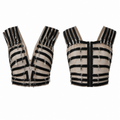 V Neck Cropped Zippered top