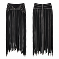 Zippered Hand Embroidered Skirt On Nude Tulle