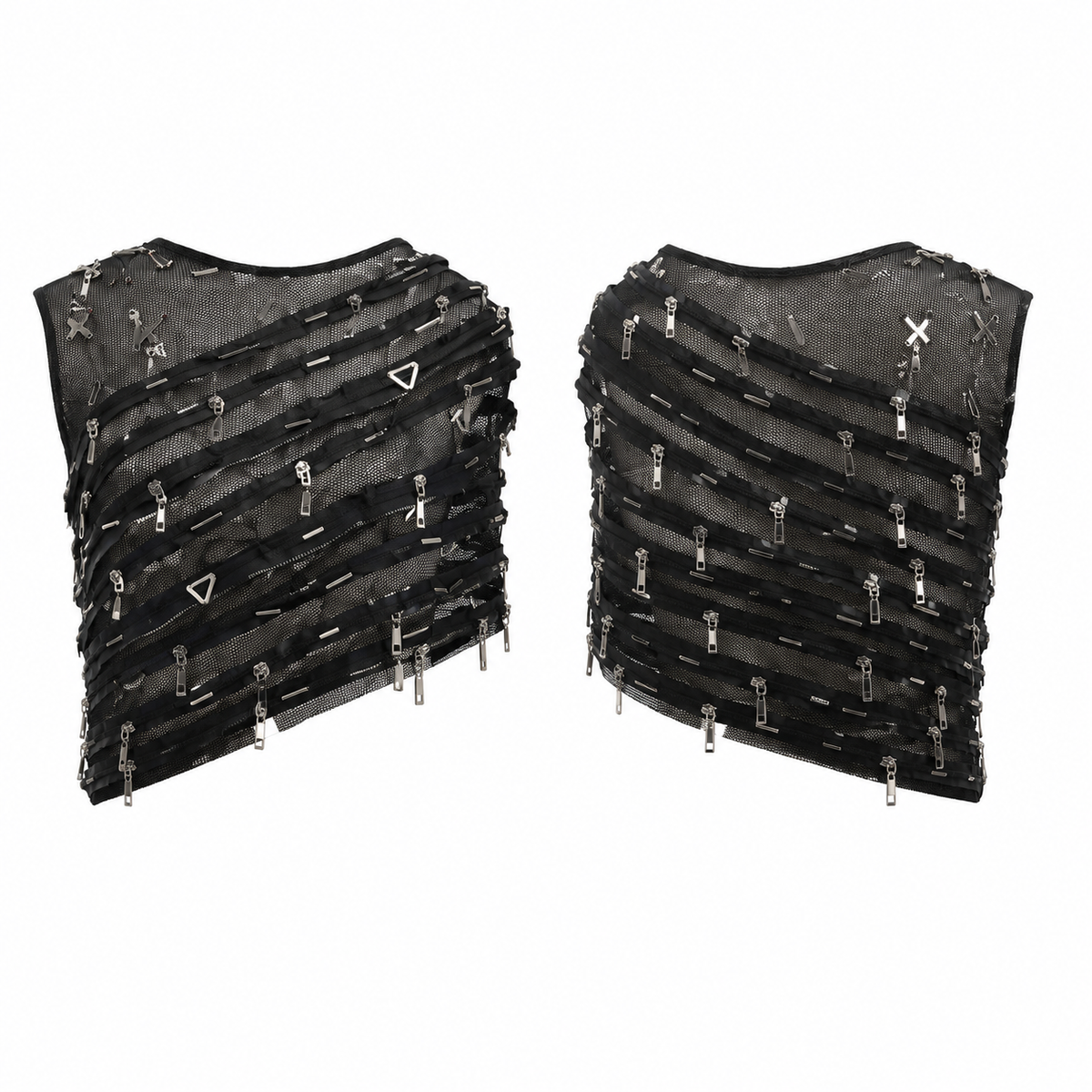 Mesh Zippered Top