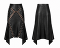 Bio Leather Handmade Paneled Skirt